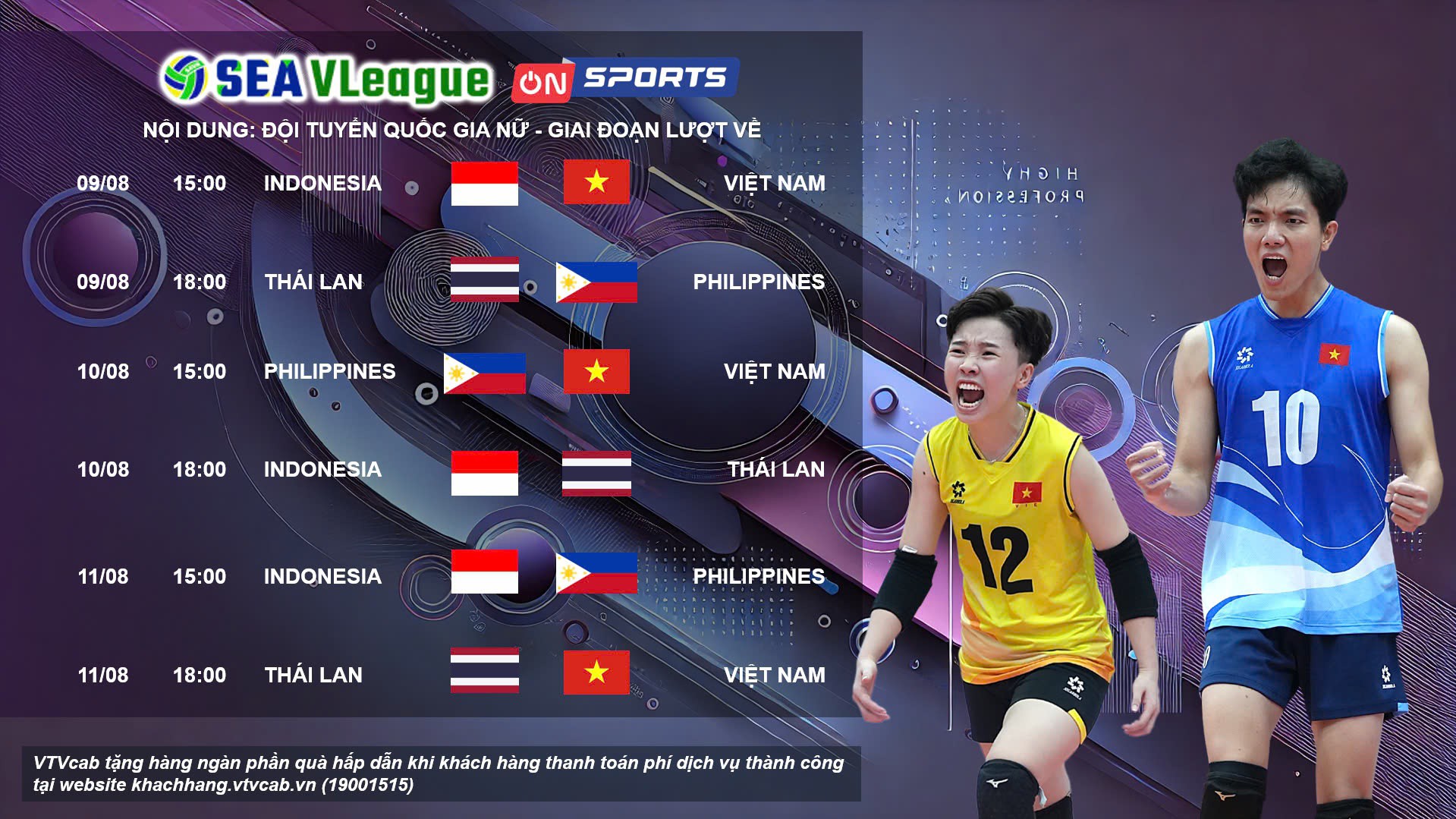 ĐT bóng chuyền nữ Việt Nam đua vô địch ở Thái Lan: Gay cấn chặng 2 SEA V.League, đón xem trên VTVcab - 1