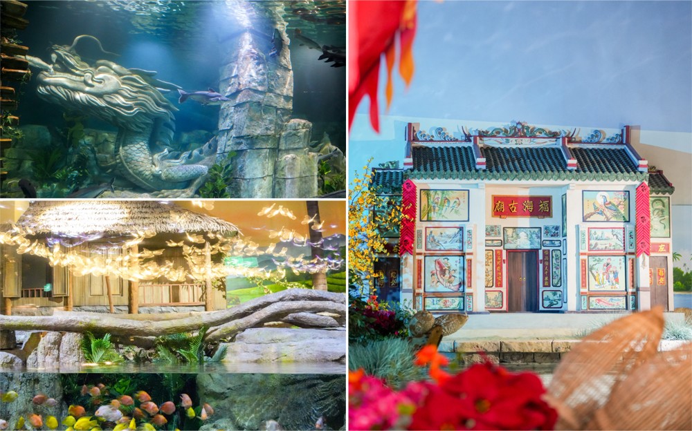 Không gian đậm nét văn hóa Việt Nam tại Thủy cung Lotte World Hà Nội.