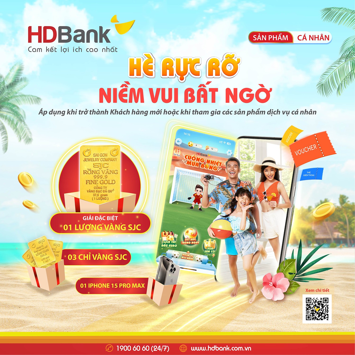 HDBank thưởng vàng SJC cho khách hàng sử dụng dịch vụ - 1