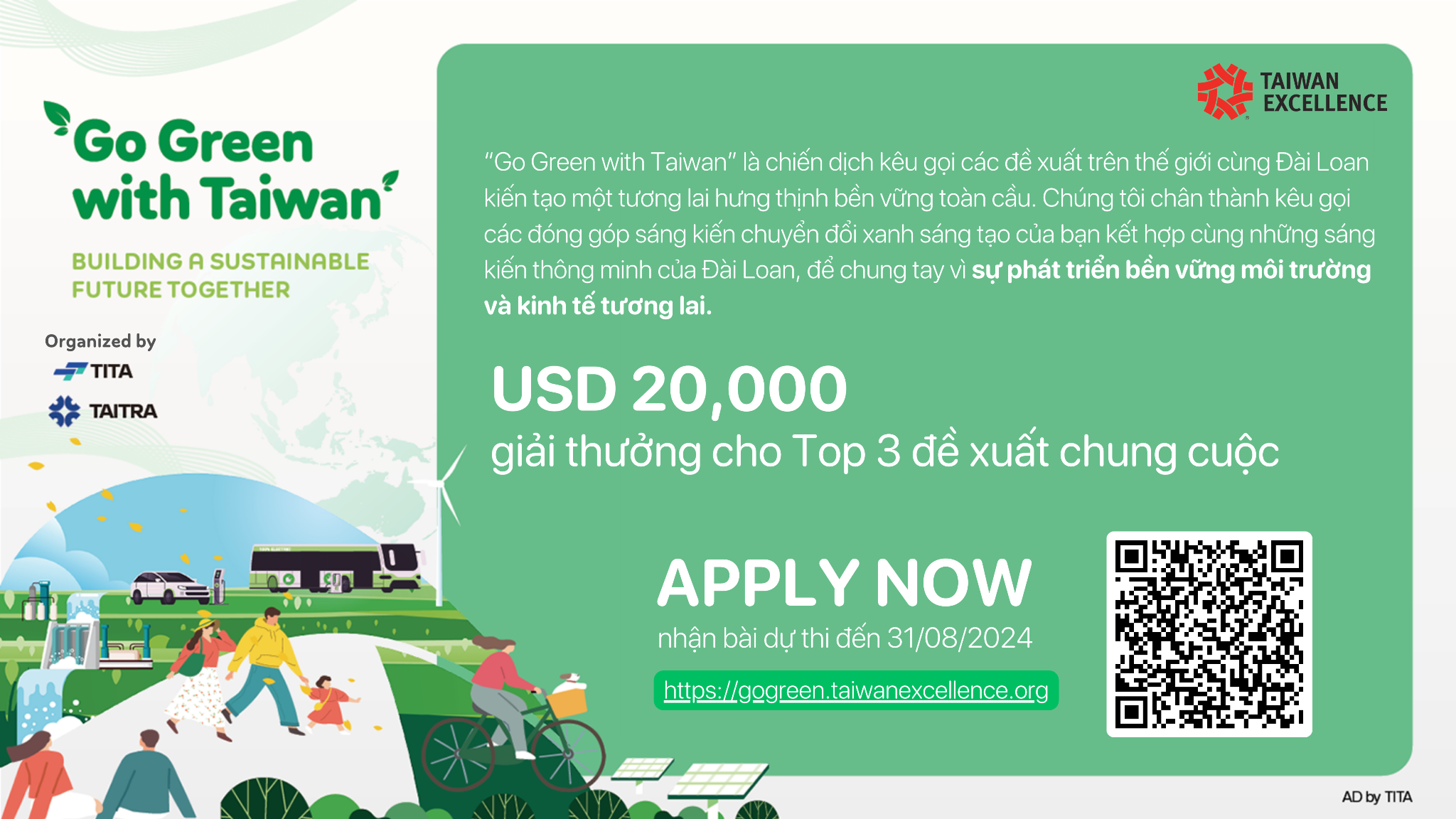 Tham gia "Go Green with Taiwan" và nhận giải thưởng 20,000 USD - 1