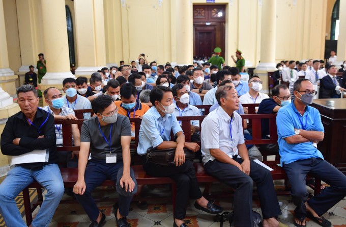 Các bị cáo được tại ngoại. Ảnh: Thanh Tùng