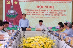 Tin tức trong ngày - Ban Chỉ đạo Trung ương về phòng, chống tham nhũng, tiêu cực kiểm tra tại Bình Phước