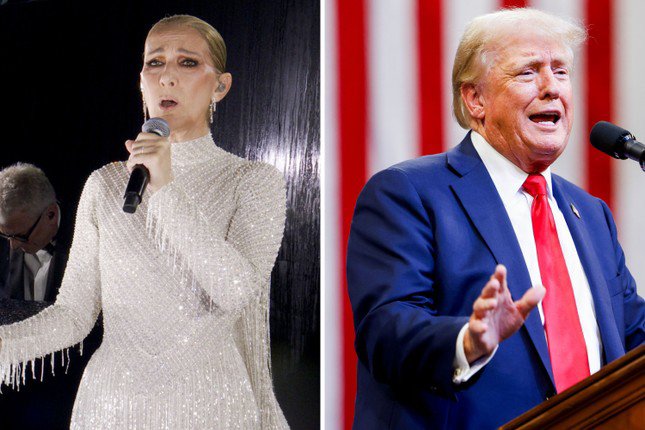 Celine Dion tố ông Donald Trump dùng bài hát My Heart Will Go On không xin phép. Ảnh: Newsweek.