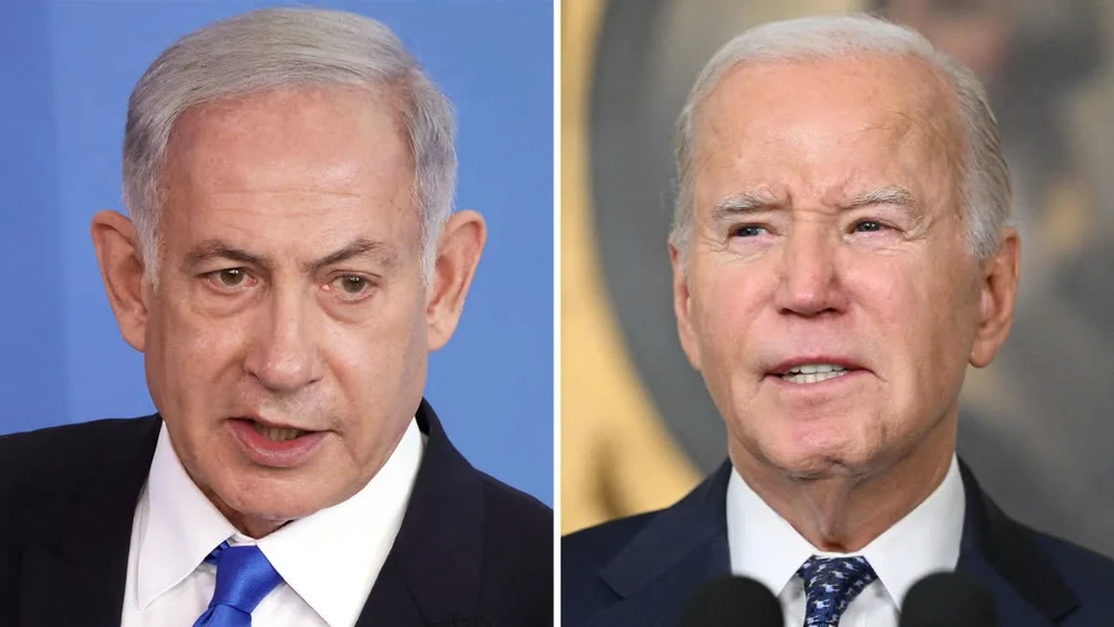 Thủ tướng Israel - ông Benjamin Netanyahu (phải) và Tổng thống Mỹ Joe Biden. Ảnh: GETTY IMAGES