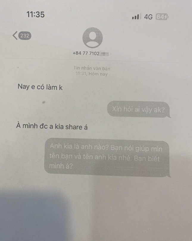 Sau khi bị tung số điện thoại lên web đen, lập tức có số điện thoại lạ gọi điện, nhắn tin quấy rối cư dân.