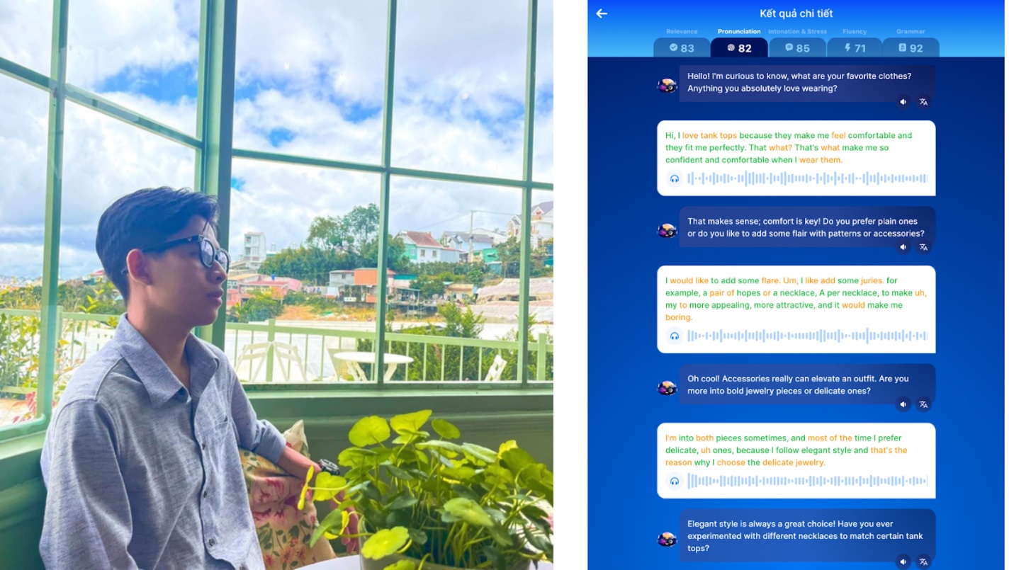 Bạn Hoàng Long và trải nghiệm học cùng PrepTalk