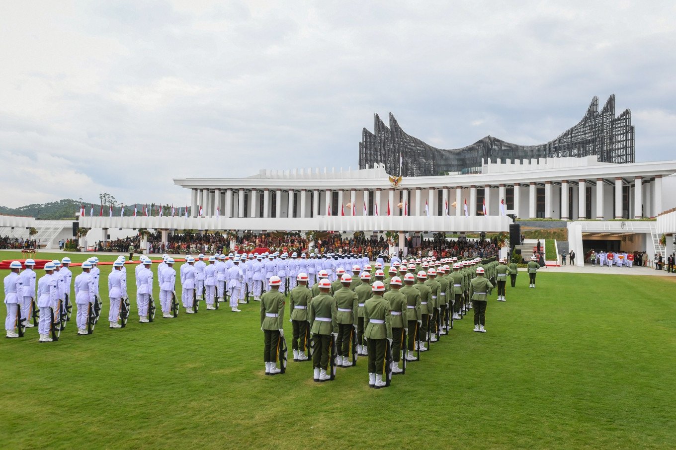 Quang cảnh lễ quốc khánh của Indonesia ở thủ đô&nbsp;tương lai (ảnh: Reuters)