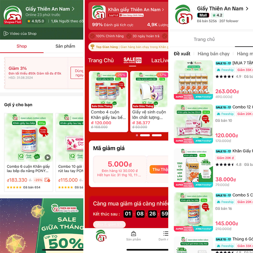 Các kênh TMĐT chính hãng của Thiên An Nam được khách hàng đánh giá cao