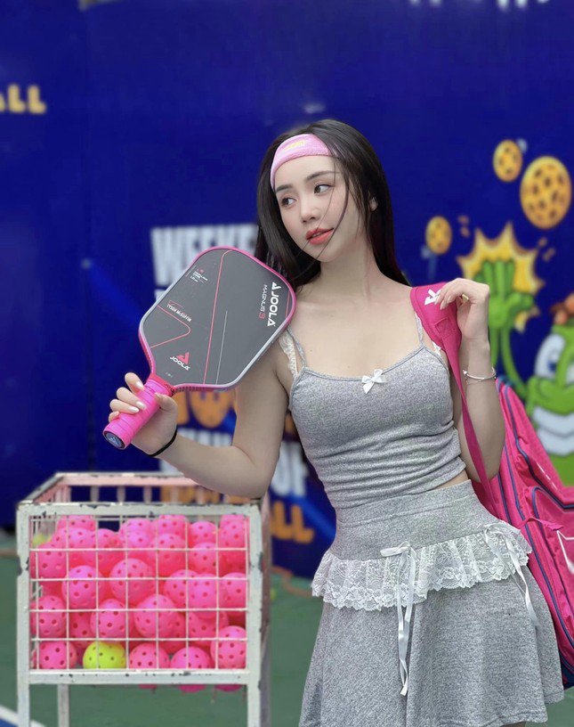 Thời gian gần đây Quỳnh Kool chăm chỉ tập pickleball.