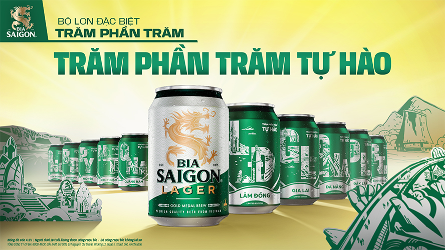 Khám phá bộ lon “Trăm Phần Trăm” của Bia Saigon Lager: Có gì đặc biệt mà ai cũng tự hào? - 1