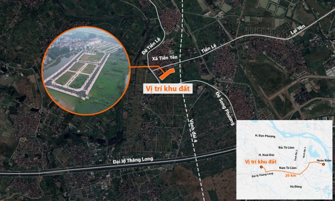 Vị trí các lô đất được đấu giá hôm 19/8. Đồ hoạ: Đỗ Nam