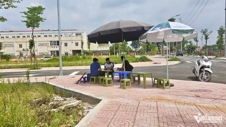 Các lô đất được chào bán công khai, giá chênh cả trăm triệu đồng ngay sau phiên đấu giá. Ảnh: Hồng Khanh