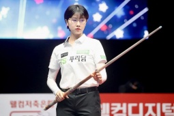 Hot girl bi-a Lee Mi Rae gây nuối tiếc ở giải carom 3 băng Hà Nội Open 2024