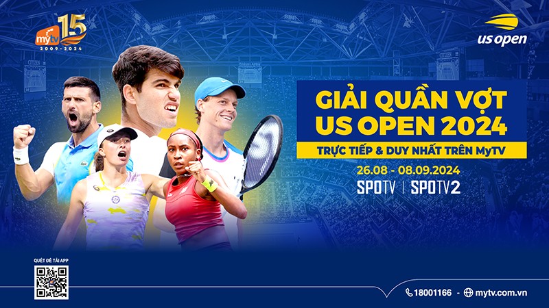 Giải quần vợt US Open 2024 phát trực tiếp và duy nhất trên MyTV - 1