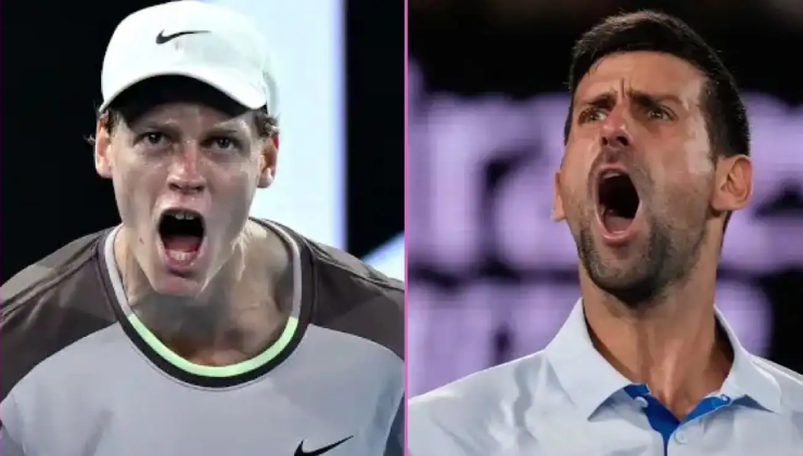 Djokovic (phải) sẽ là tay vợt số 1 bảng xếp hạng UTR nếu giành chức vô địch US Open 2024