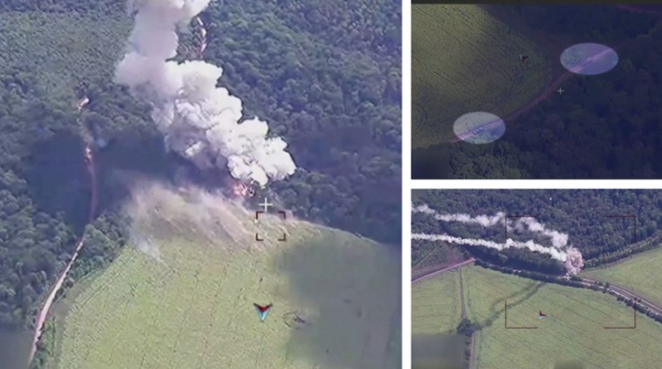 UAV của Nga bám đuổi, hỗ trợ đòn tấn công phá huỷ hệ thống hỏa lực HIMARS được Ukraine sử dụng tấn công tỉnh Kursk. Ảnh: Reuters