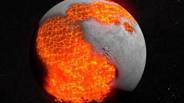 Mặt Trăng sơ khai có một đại dương magma toàn cầu - Ảnh đồ họa: NASA