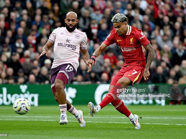 Video bóng đá Liverpool - Brentford: Phản công sắc lẹm, Diaz mở điểm (Ngoại hạng Anh)