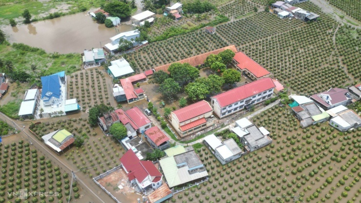 Lũ quét tàn phá Bình Thuận: Hàng chục hecta thanh long và nhà cửa ngập nặng