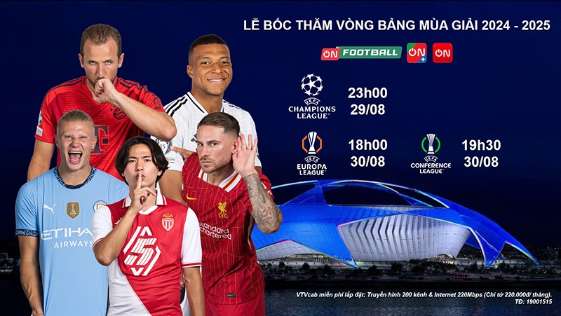 VTVcab trực tiếp lễ bốc thăm các giải Champions League, Europa League và Conference League - 1