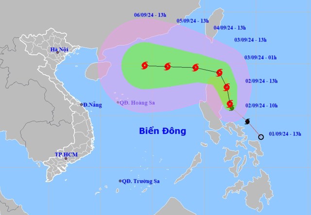 Bão Yagi mạnh cấp 12 tiến vào Biển Đông, đe dọa khu vực Đông Bắc