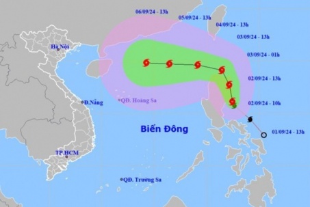 Bão Yagi mạnh cấp 12, giật cấp 15 khi vào Biển Đông