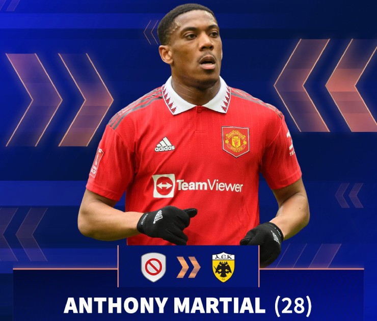 Martial nhận&nbsp;được&nbsp;đề nghị vô cùng hấp dẫn từ AEK Athens &nbsp;