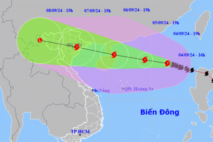 Bão Yagi đạt cấp độ siêu bão, mạnh nhất trong 10 năm trên Biển Đông