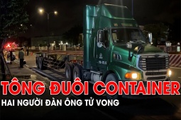 Tin tức trong ngày - Xe máy tông đuôi xe container, hai người đàn ông tử vong