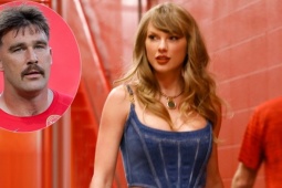 Thời trang - Taylor Swift mặc crop top khoe eo đi xem bạn trai thi đấu