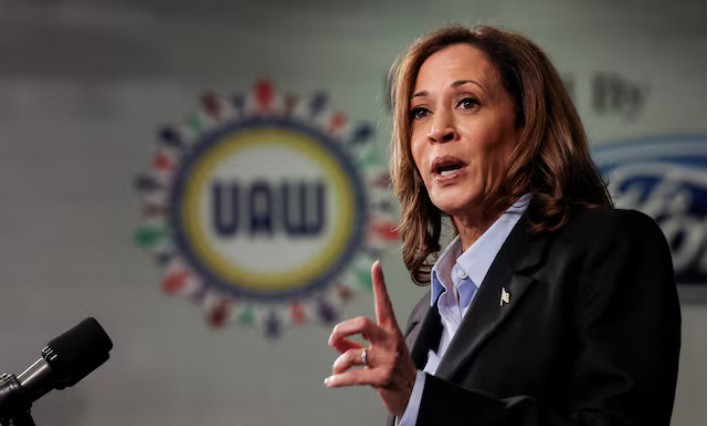 Bà&nbsp;&nbsp;Kamala Harris phát biểu tại Trường Trung học North Western ở Detroit, Michigan, Hoa Kỳ, ngày 2 tháng 9 năm 2024