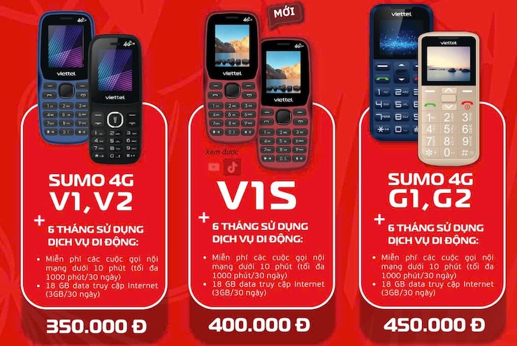 Những gói cước di động của Viettel sẽ được tặng kèm điện thoại 4G miễn phí.