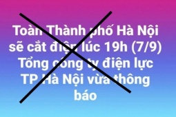 Tin tức trong ngày - Thông tin cắt điện toàn Hà Nội vào tối nay vì bão Yagi là tin giả