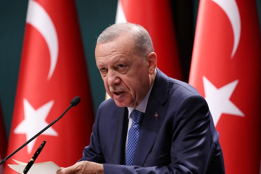 Tổng thống Thổ Nhĩ Kỳ Recep Tayyip Erdogan kêu gọi lập "liên minh Hồi giáo" chống Israel. Ảnh: REUTERS