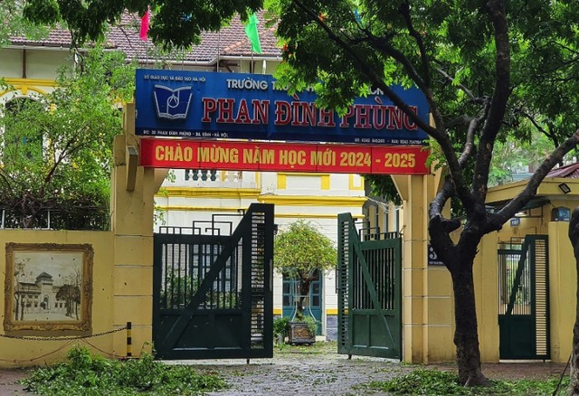 Nhiều trường học trên địa bàn Hà Nội bị thiệt hại về cơ sở vật chất do bão&nbsp;