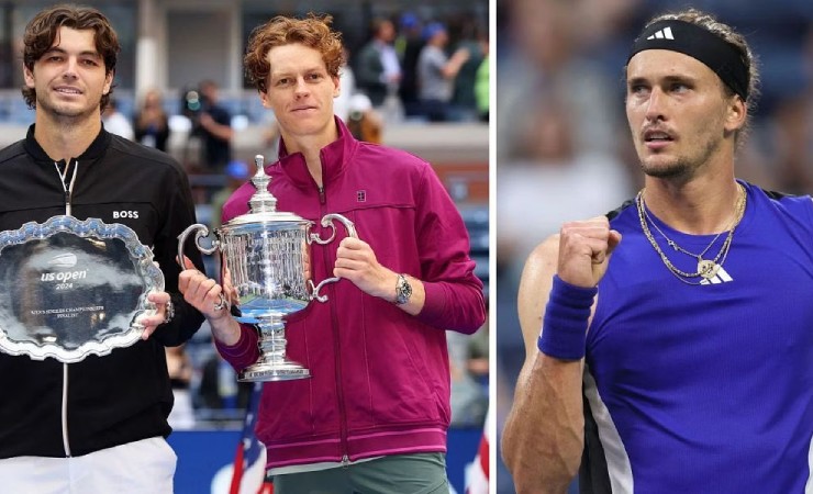 Fritz, Sinner, Zverev (từ trái qua) là 3 nhân vật cải thiện đáng kể vị thế sau US Open 2024