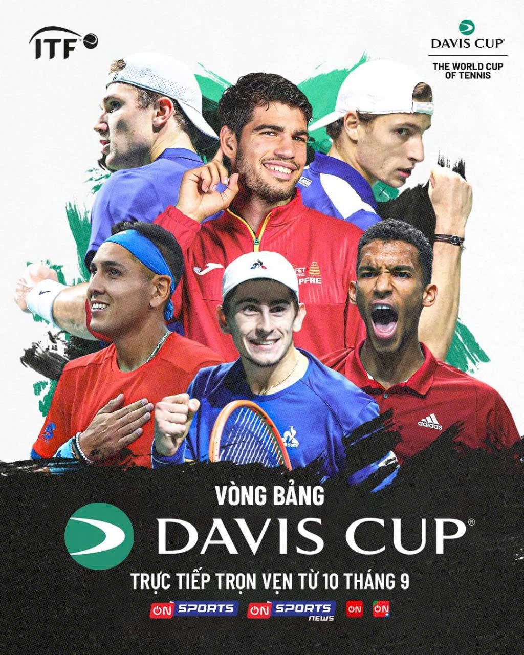 Dàn sao tennis đấu vòng bảng Davis Cup 2024 đua vé tứ kết, trực tiếp trên VTVcab - 1