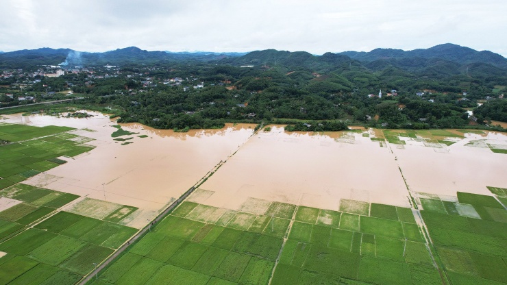 Phú Thọ chống chọi với lũ lớn, nước sông Hồng lên mức lịch sử