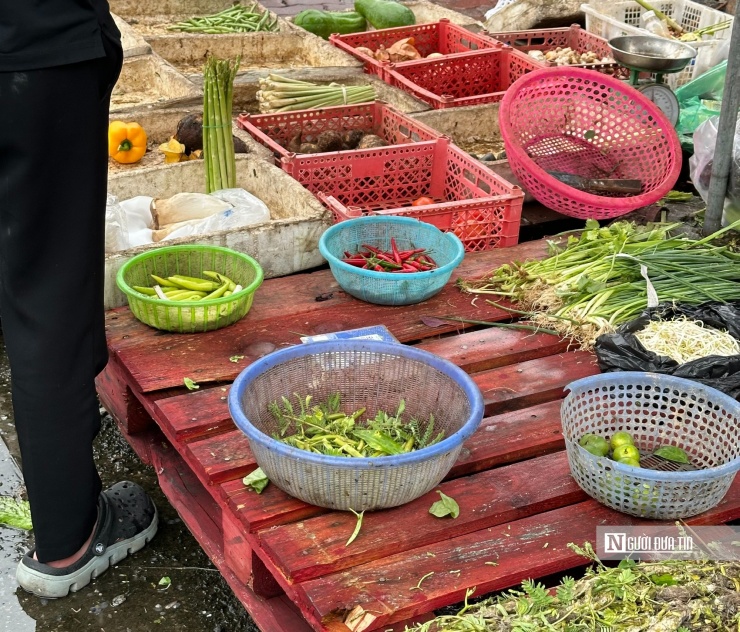 Lũ trên sông Hồng dâng cao, giá rau xanh tại chợ Hà Nội tăng mạnh