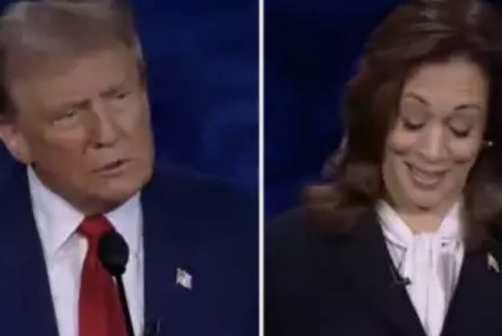 Video: Ông Trump dùng lại chiêu của bà Harris 4 năm trước khiến đối phương bất ngờ