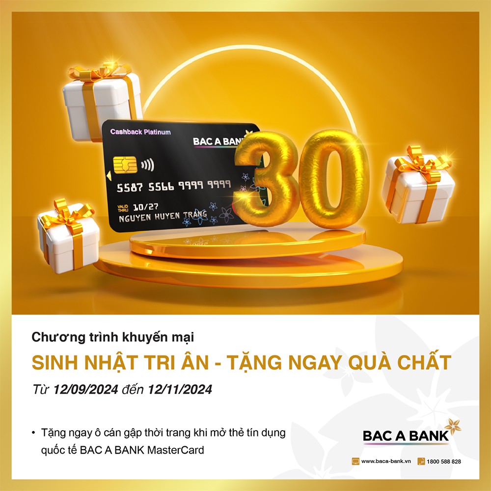 Ngàn quà tặng “chất” tri ân chủ thẻ tín dụng BAC A BANK - 1