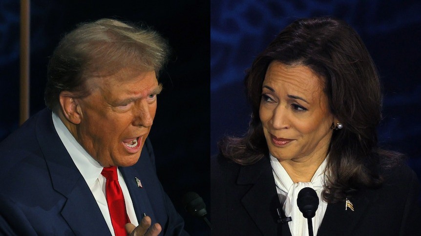 Ông Trump và bà Harris. Ảnh: Reuters