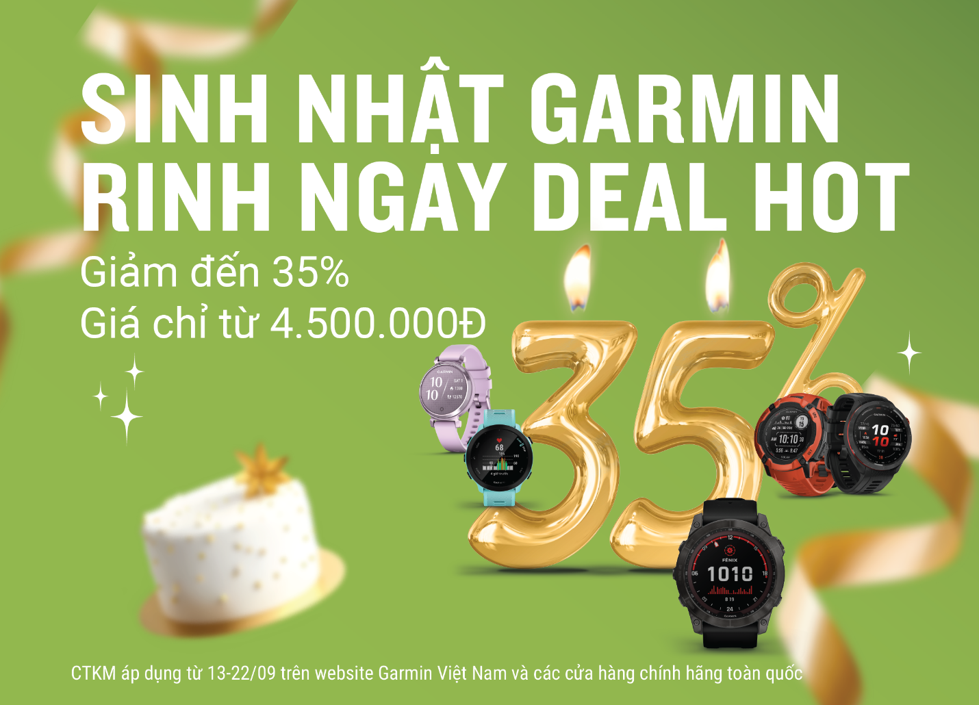 Garmin mừng sinh nhật 35 năm với ưu đãi khủng lên đến 35% khi mua đồng hồ thông minh - 1