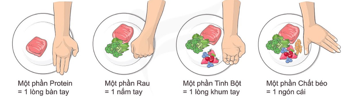 Phương pháp ăn theo lòng bàn tay giúp quá trình trao đổi chất trong cơ thể tốt hơn