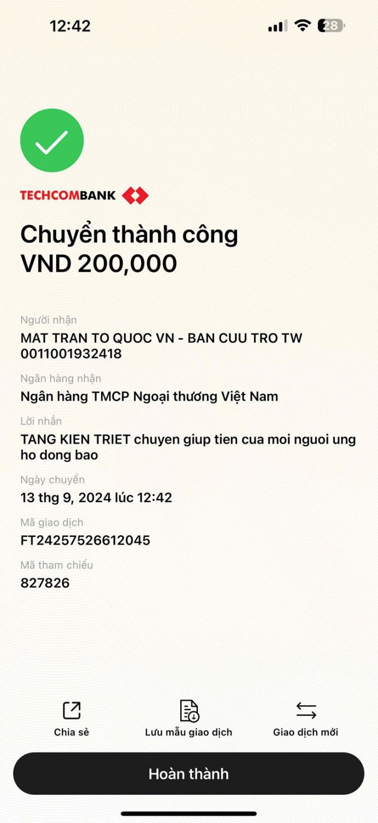 Chàng trai chuyển nhầm tiền nhận bão ‘like’ sau sao kê của MTTQ Việt Nam - 4