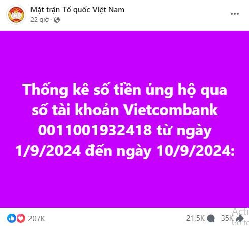 Sao kê từ thiện của MTTQ Việt Nam: Không cần "xin lỗi" khi bạn ủng hộ số tiền nhỏ bé - 1