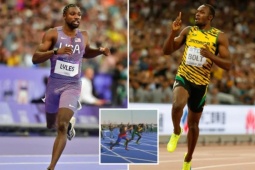 Video Usain Bolt chạy đua siêu tốc độ với Lyles, đẳng cấp "gừng càng già càng cay"