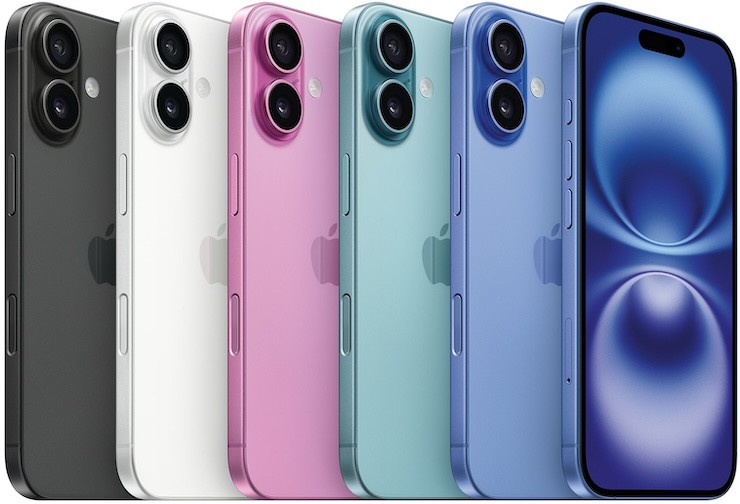 iPhone 16 and iPhone 16 Plus color options.