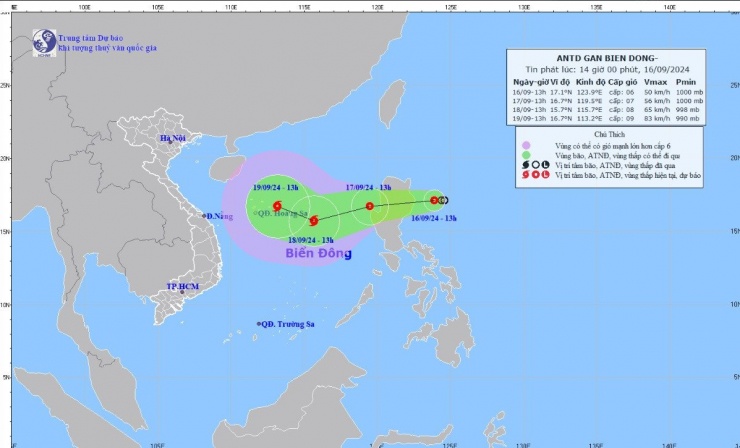 Bộ Nông nghiệp ban công điện ứng phó với áp thấp nhiệt đới có khả năng mạnh lên thành bão