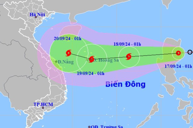 Áp thấp nhiệt đới mạnh lên thành bão số 4, hướng di chuyển phức tạp